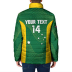 Custom Bowls Australia Padded Jacket National Color Curve Sporty - Aussie Hoodie