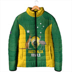 Custom Bowls Australia Padded Jacket National Color Curve Sporty - Aussie Hoodie