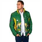 Custom Bowls Australia Padded Jacket National Color Curve Sporty - Aussie Hoodie