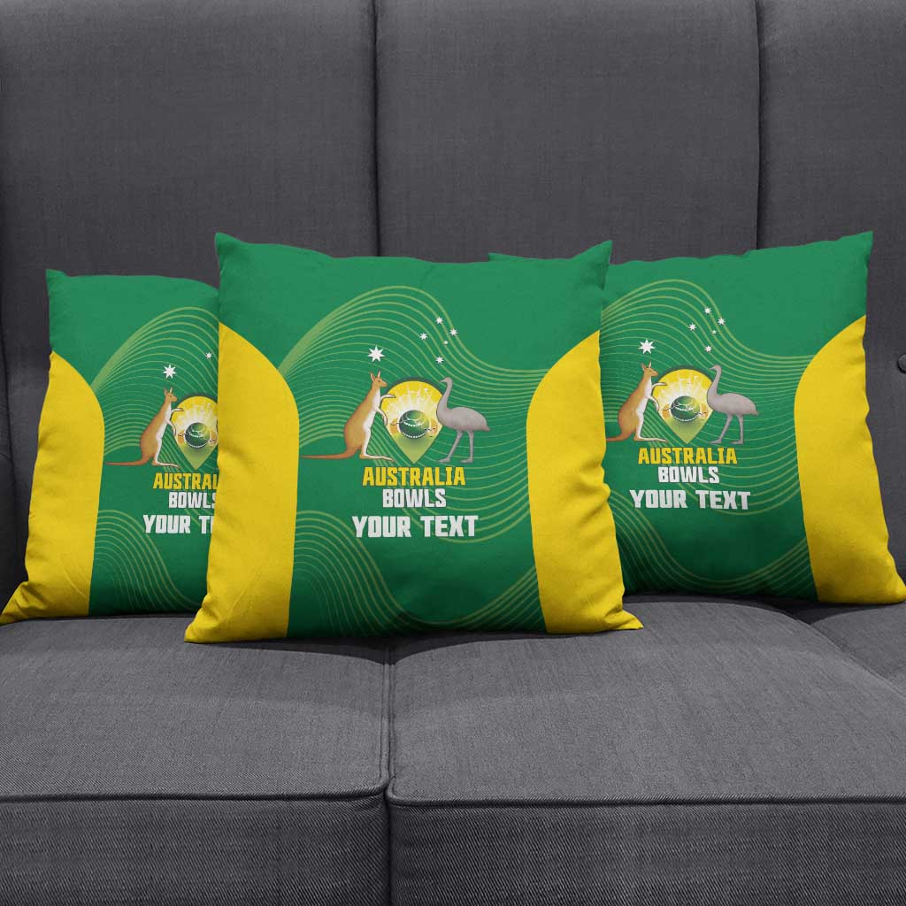 Custom Bowls Australia Pillow Cover National Color Curve Sporty - Aussie Hoodie