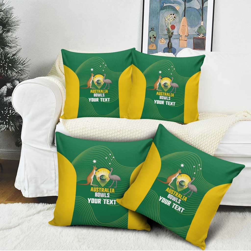Custom Bowls Australia Pillow Cover National Color Curve Sporty - Aussie Hoodie