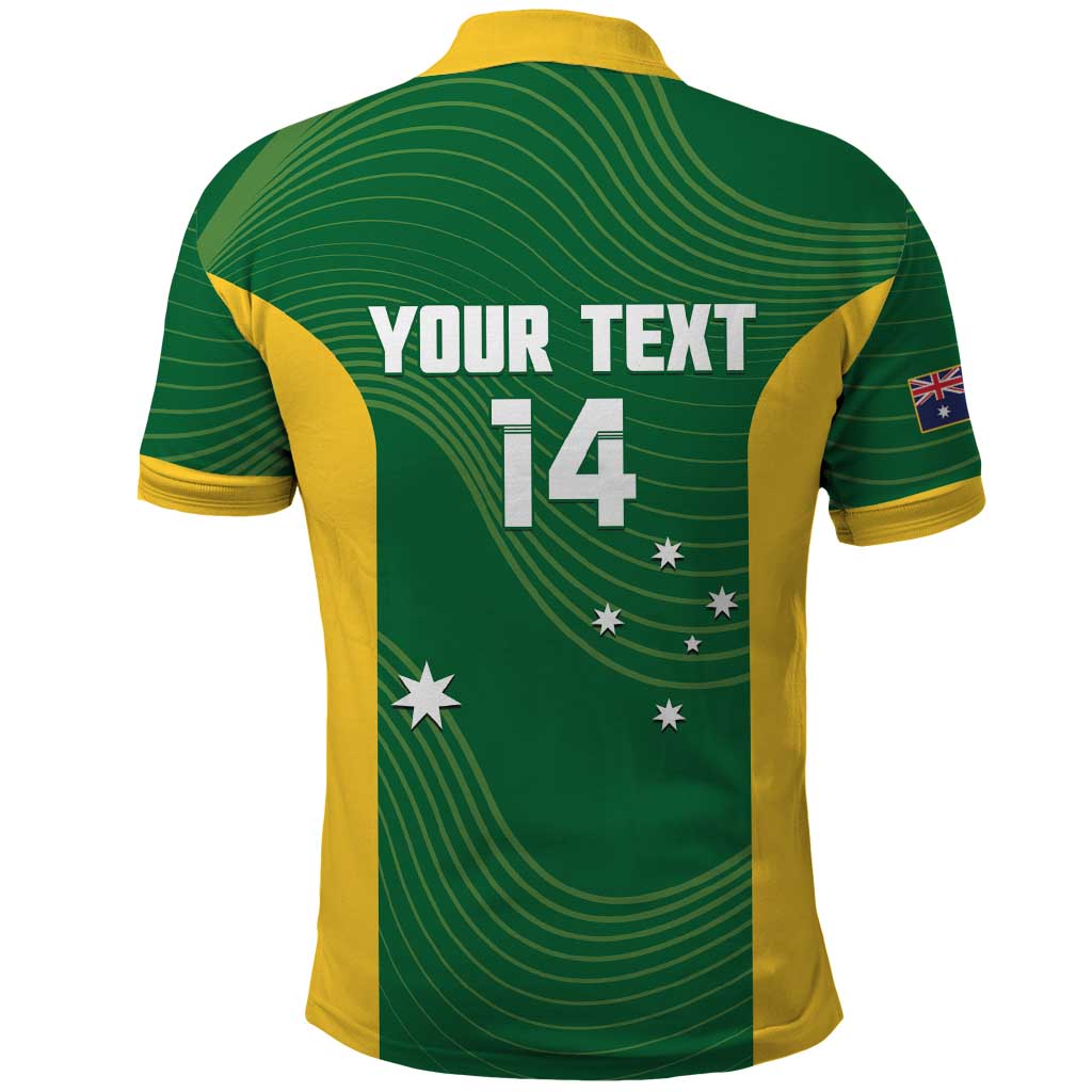 Custom Bowls Australia Polo Shirt National Color Curve Sporty - Aussie Hoodie