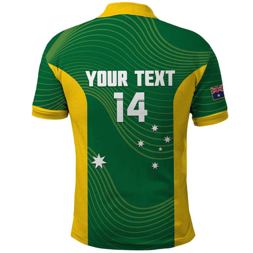 Custom Bowls Australia Polo Shirt National Color Curve Sporty - Aussie Hoodie