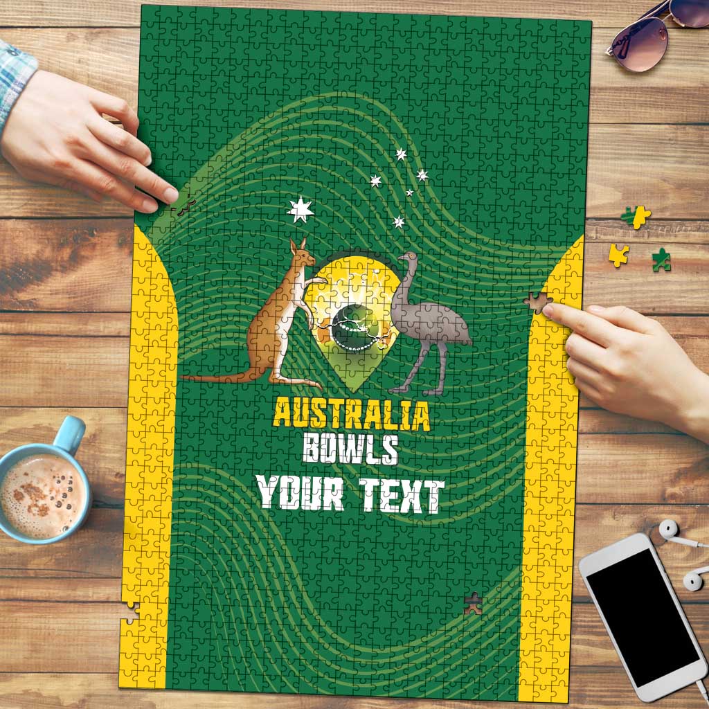 Custom Bowls Australia Puzzle National Color Curve Sporty - Aussie Hoodie