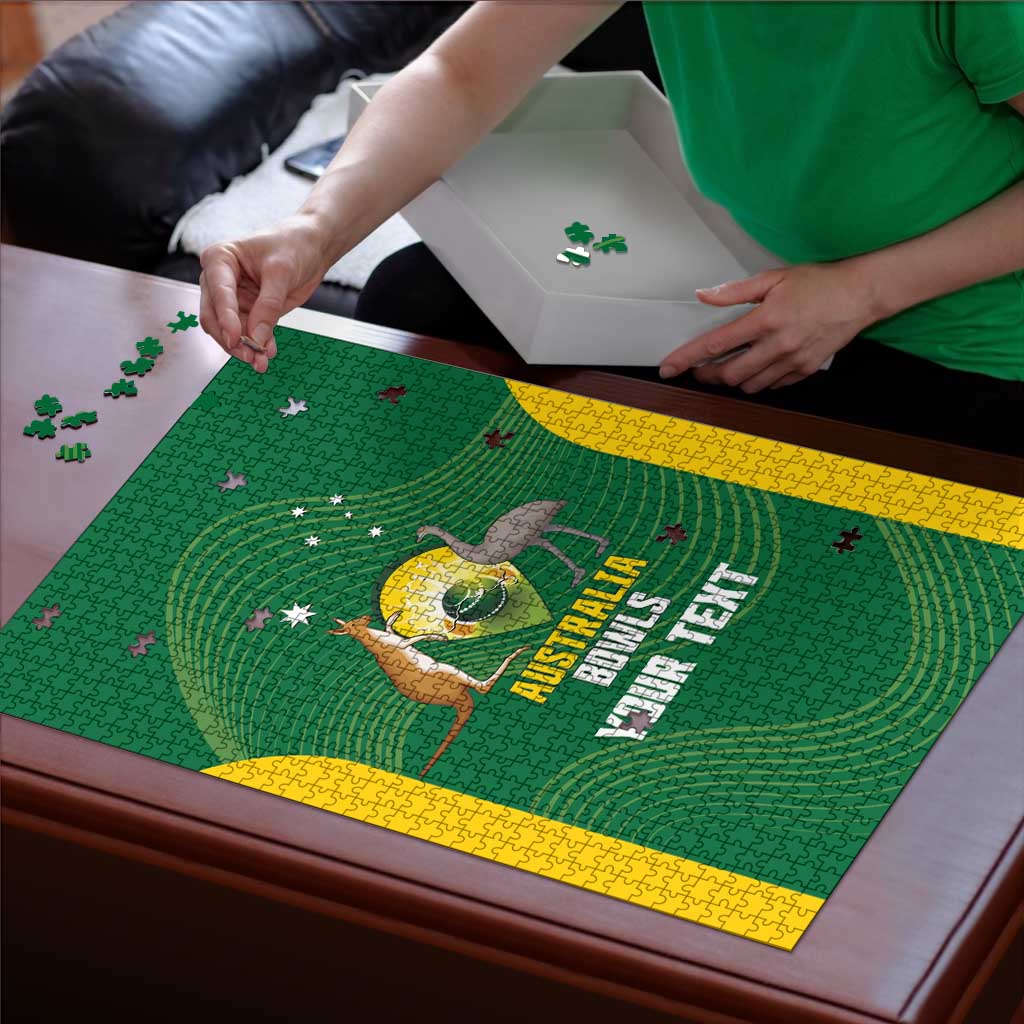 Custom Bowls Australia Puzzle National Color Curve Sporty - Aussie Hoodie