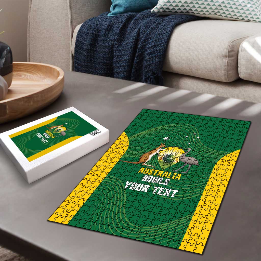 Custom Bowls Australia Puzzle National Color Curve Sporty - Aussie Hoodie