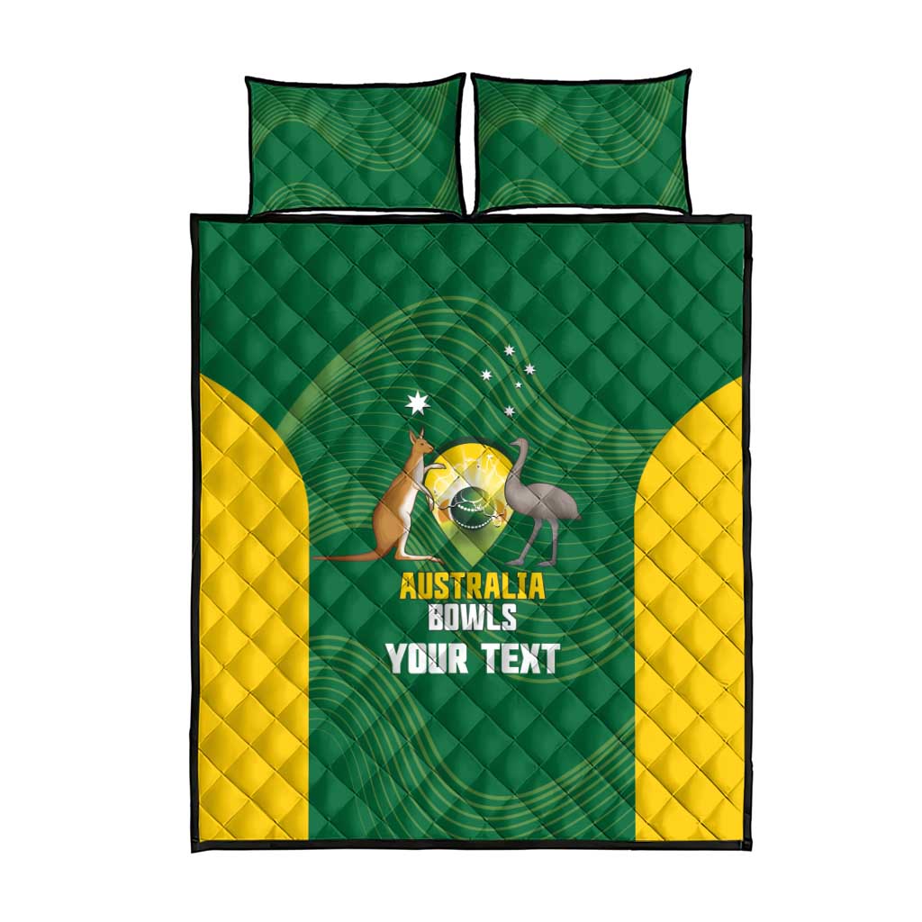 Custom Bowls Australia Quilt Bed Set National Color Curve Sporty - Aussie Hoodie