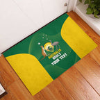 Custom Bowls Australia Rubber Doormat National Color Curve Sporty - Aussie Hoodie