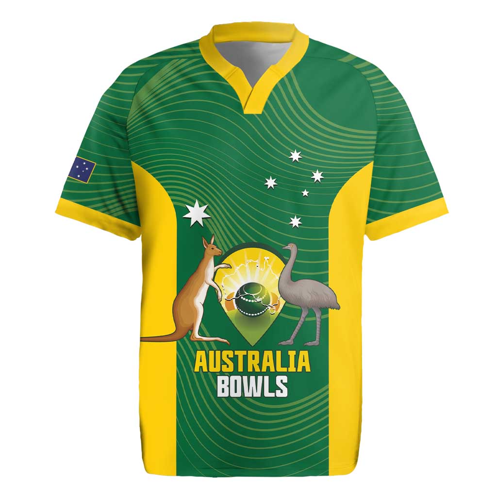 Custom Bowls Australia Rugby Jersey National Color Curve Sporty - Aussie Hoodie