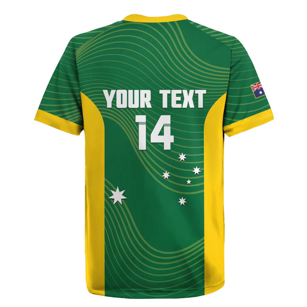 Custom Bowls Australia Rugby Jersey National Color Curve Sporty - Aussie Hoodie