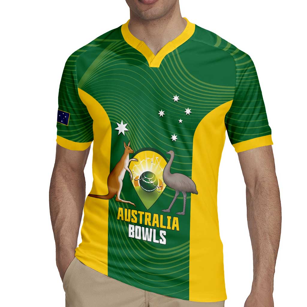 Custom Bowls Australia Rugby Jersey National Color Curve Sporty - Aussie Hoodie