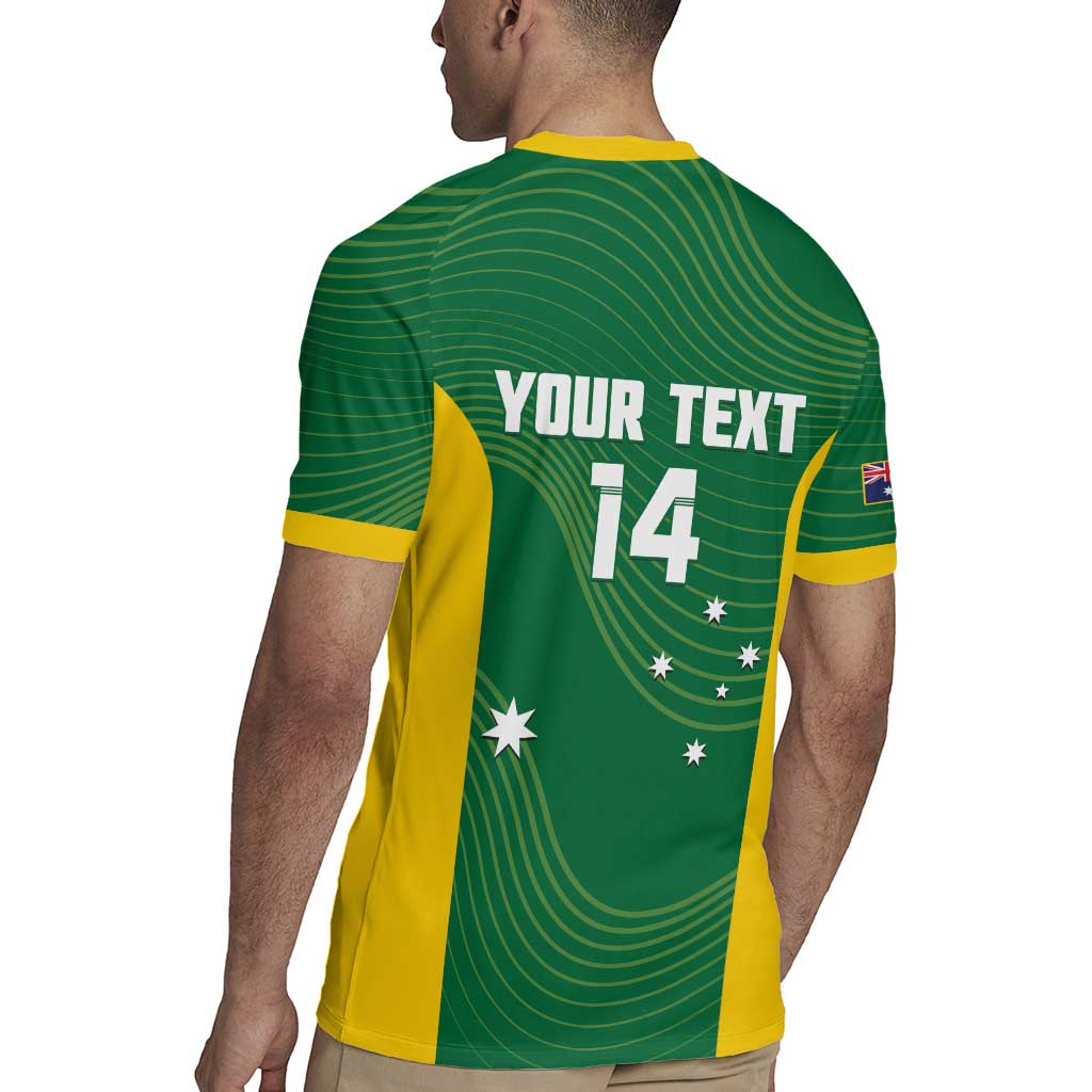 Custom Bowls Australia Rugby Jersey National Color Curve Sporty - Aussie Hoodie