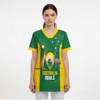 Custom Bowls Australia Scrub Top National Color Curve Sporty - Aussie Hoodie