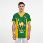 Custom Bowls Australia Scrub Top National Color Curve Sporty - Aussie Hoodie