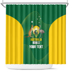 Custom Bowls Australia Shower Curtain National Color Curve Sporty - Aussie Hoodie