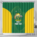 Custom Bowls Australia Shower Curtain National Color Curve Sporty - Aussie Hoodie