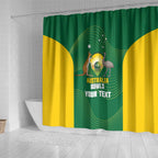 Custom Bowls Australia Shower Curtain National Color Curve Sporty - Aussie Hoodie