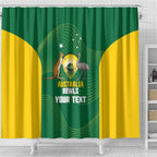 Custom Bowls Australia Shower Curtain National Color Curve Sporty - Aussie Hoodie