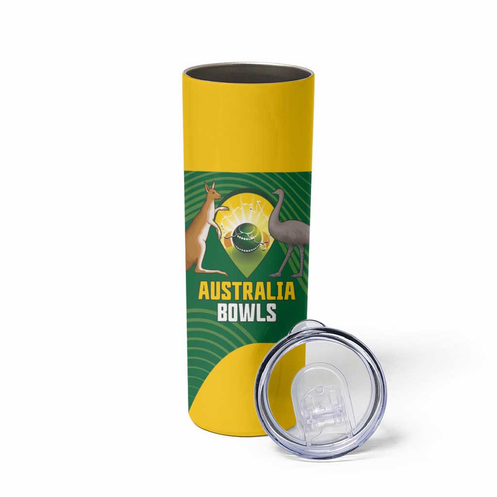 Custom Bowls Australia Skinny Tumbler National Color Curve Sporty - Aussie Hoodie