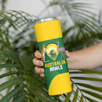 Custom Bowls Australia Skinny Tumbler National Color Curve Sporty - Aussie Hoodie