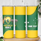 Custom Bowls Australia Skinny Tumbler National Color Curve Sporty - Aussie Hoodie