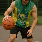 Custom Bowls Australia Sleeveless Hoodie National Color Curve Sporty - Aussie Hoodie