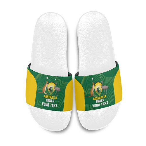 Custom Bowls Australia Slide Sandals National Color Curve Sporty - Aussie Hoodie