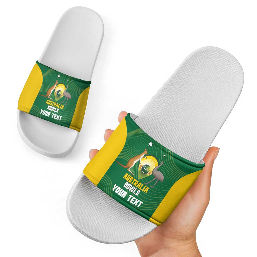 Custom Bowls Australia Slide Sandals National Color Curve Sporty - Aussie Hoodie