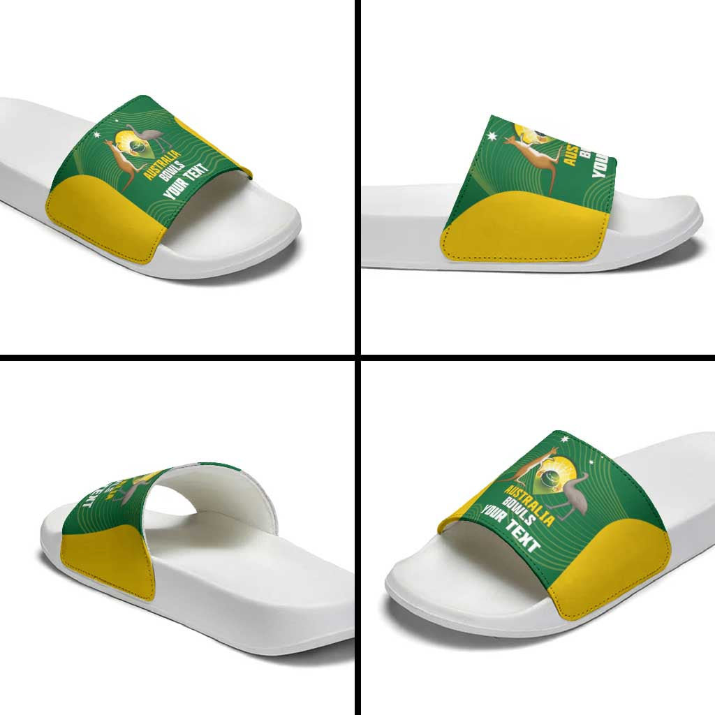Custom Bowls Australia Slide Sandals National Color Curve Sporty - Aussie Hoodie