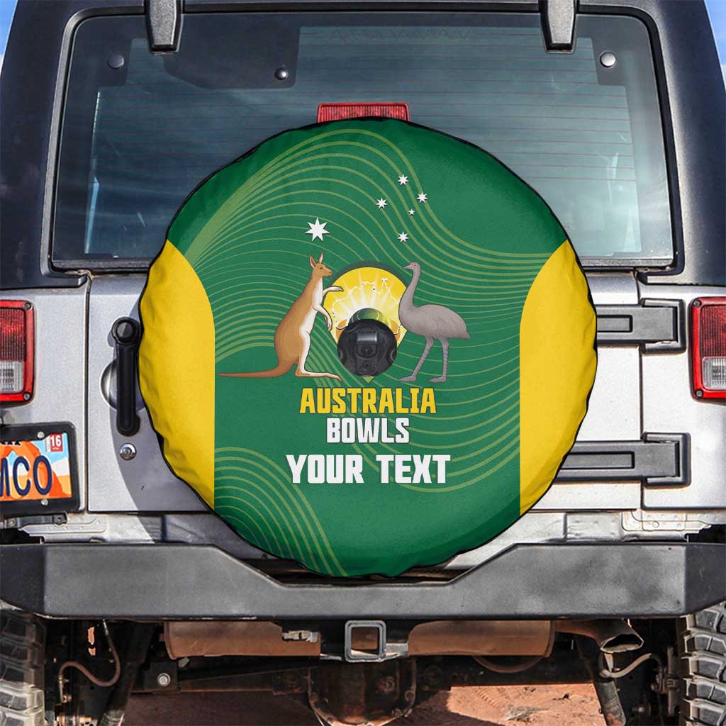 Custom Bowls Australia Spare Tire Cover National Color Curve Sporty - Aussie Hoodie
