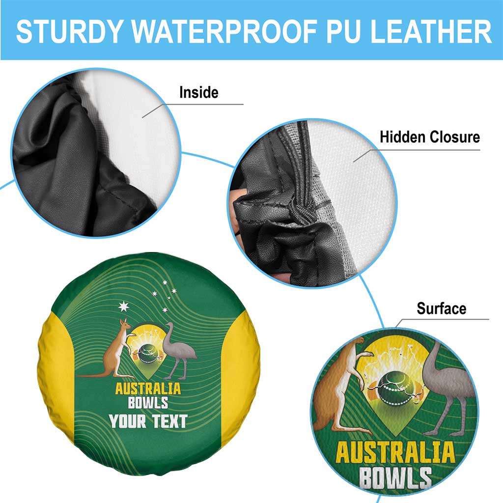Custom Bowls Australia Spare Tire Cover National Color Curve Sporty - Aussie Hoodie