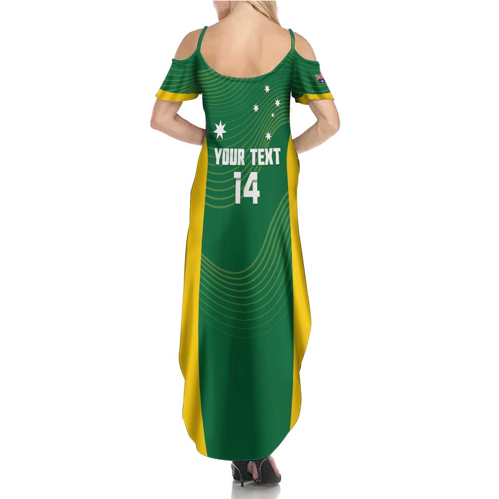 Custom Bowls Australia Summer Maxi Dress National Color Curve Sporty - Aussie Hoodie