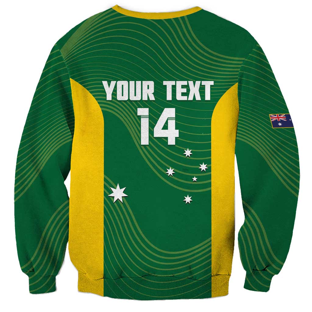 Custom Bowls Australia Sweatshirt National Color Curve Sporty - Aussie Hoodie
