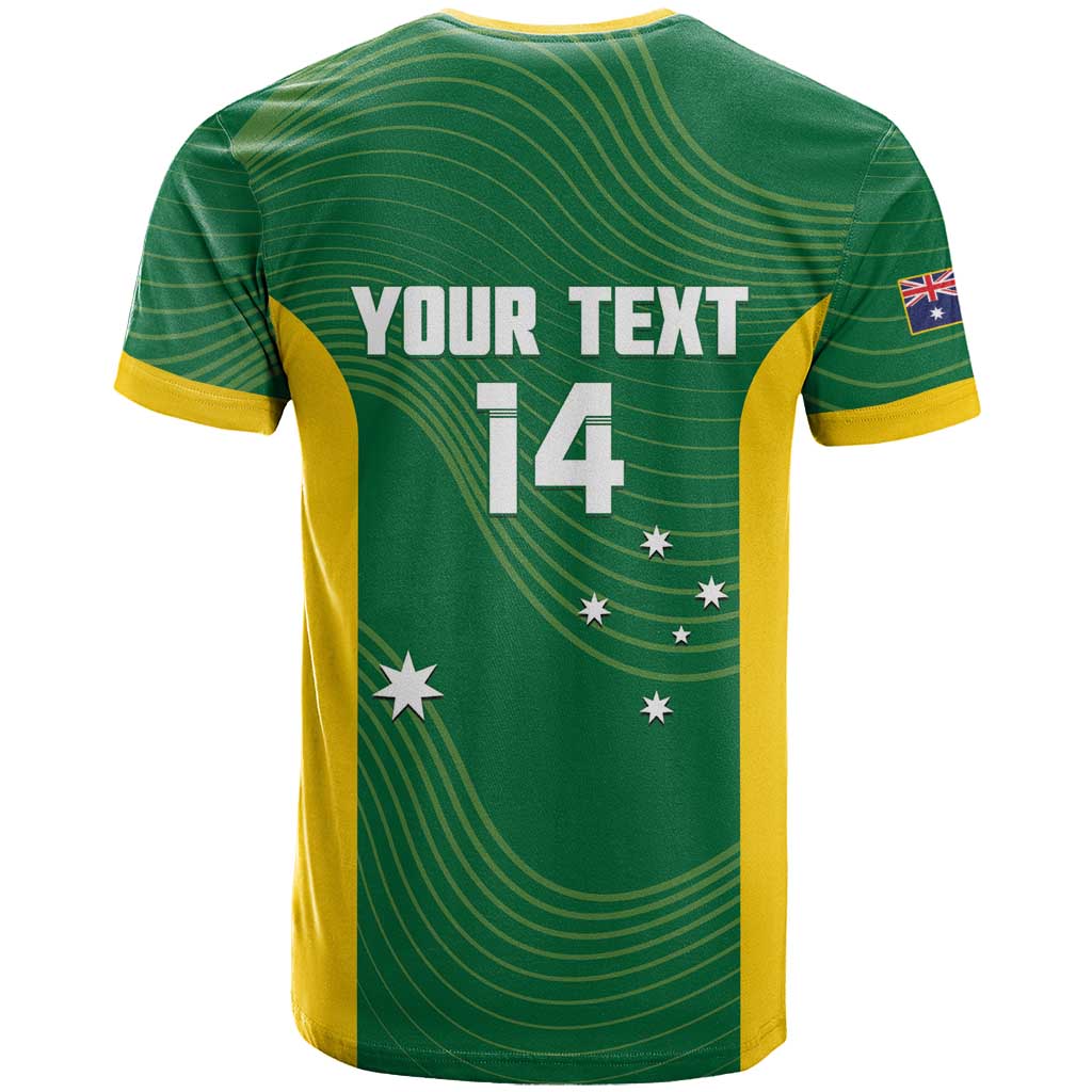 Custom Bowls Australia T Shirt National Color Curve Sporty - Aussie Hoodie