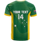 Custom Bowls Australia T Shirt National Color Curve Sporty - Aussie Hoodie