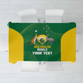 Custom Bowls Australia Tablecloth National Color Curve Sporty - Aussie Hoodie