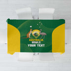 Custom Bowls Australia Tablecloth National Color Curve Sporty - Aussie Hoodie