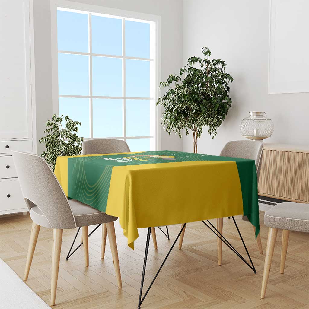 Custom Bowls Australia Tablecloth National Color Curve Sporty - Aussie Hoodie