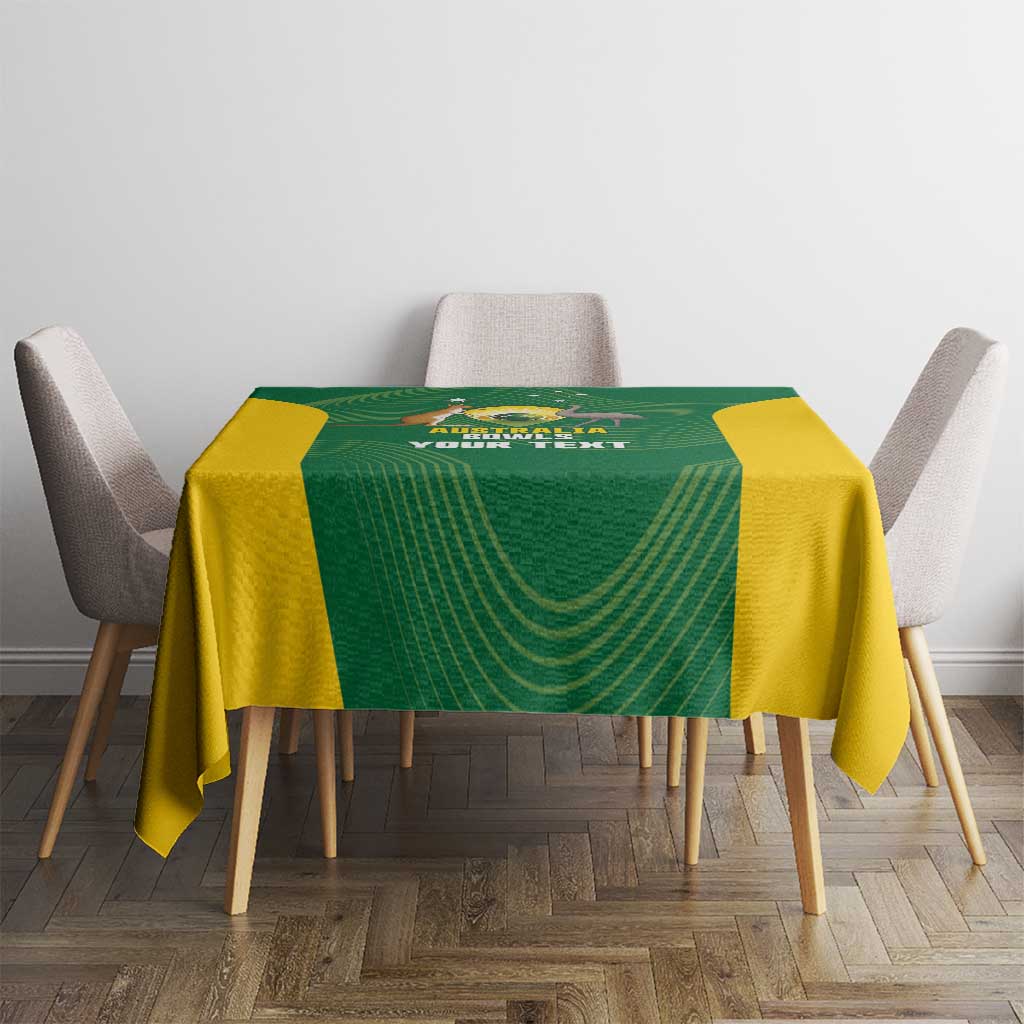 Custom Bowls Australia Tablecloth National Color Curve Sporty - Aussie Hoodie