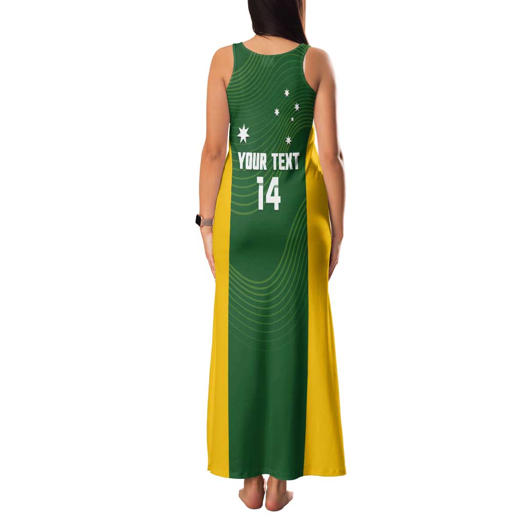 Custom Bowls Australia Tank Maxi Dress National Color Curve Sporty - Aussie Hoodie