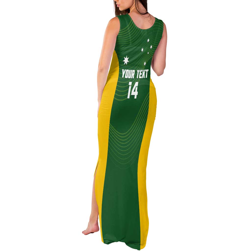 Custom Bowls Australia Tank Maxi Dress National Color Curve Sporty - Aussie Hoodie