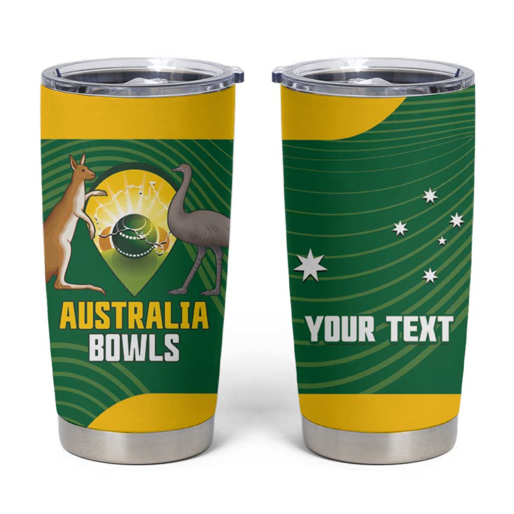 Custom Bowls Australia Tumbler Cup National Color Curve Sporty - Aussie Hoodie