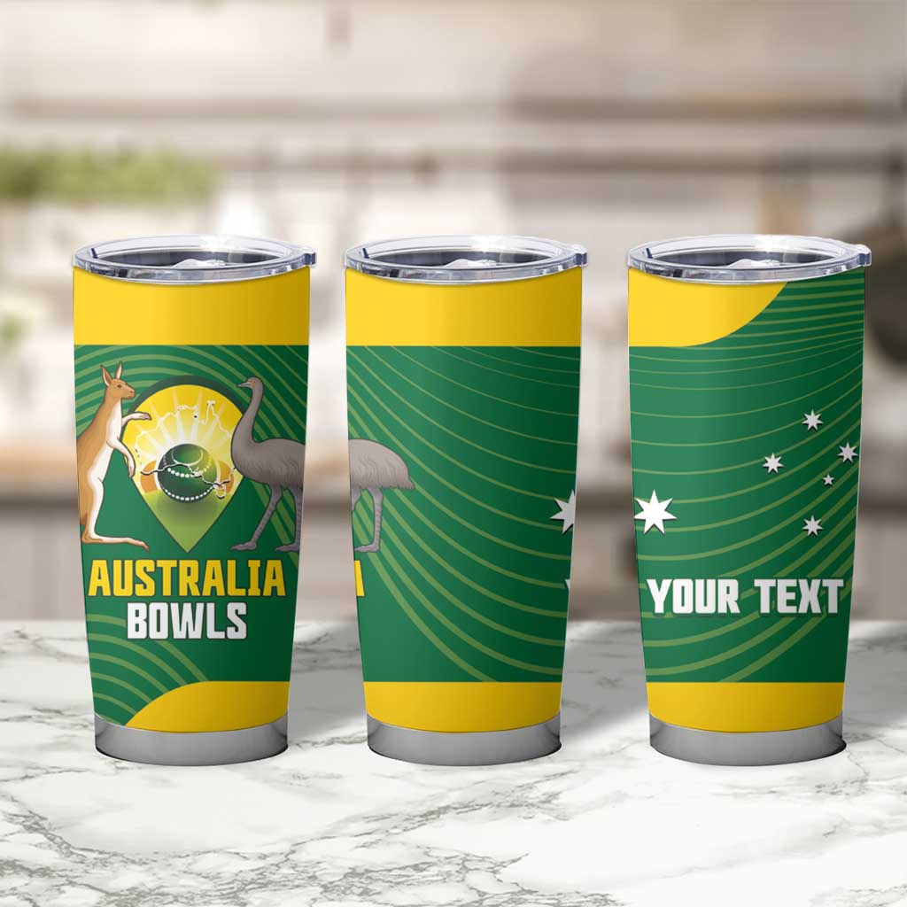 Custom Bowls Australia Tumbler Cup National Color Curve Sporty - Aussie Hoodie