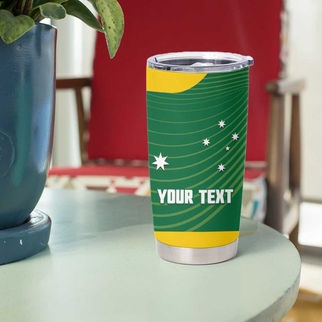 Custom Bowls Australia Tumbler Cup National Color Curve Sporty - Aussie Hoodie