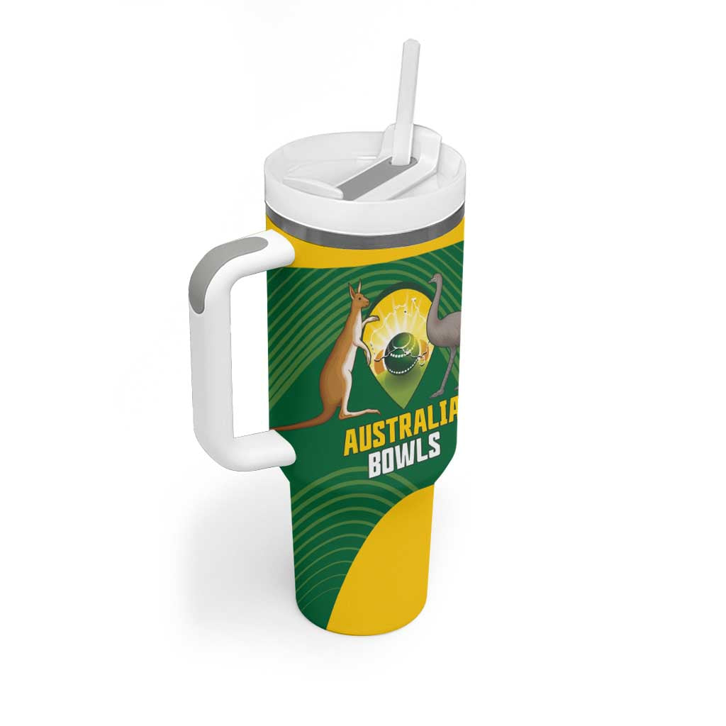 Custom Bowls Australia Tumbler With Handle National Color Curve Sporty - Aussie Hoodie