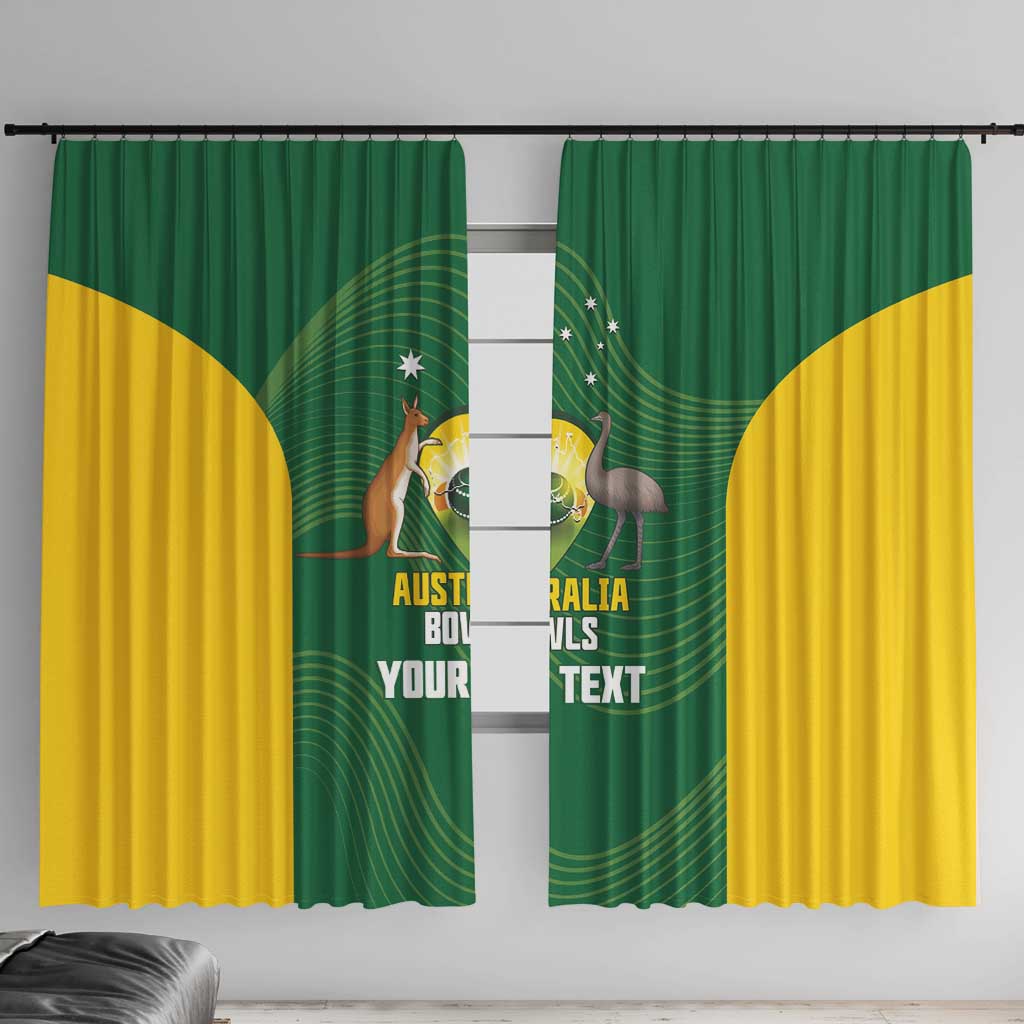 Custom Bowls Australia Window Curtain National Color Curve Sporty - Aussie Hoodie