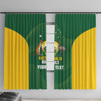 Custom Bowls Australia Window Curtain National Color Curve Sporty - Aussie Hoodie