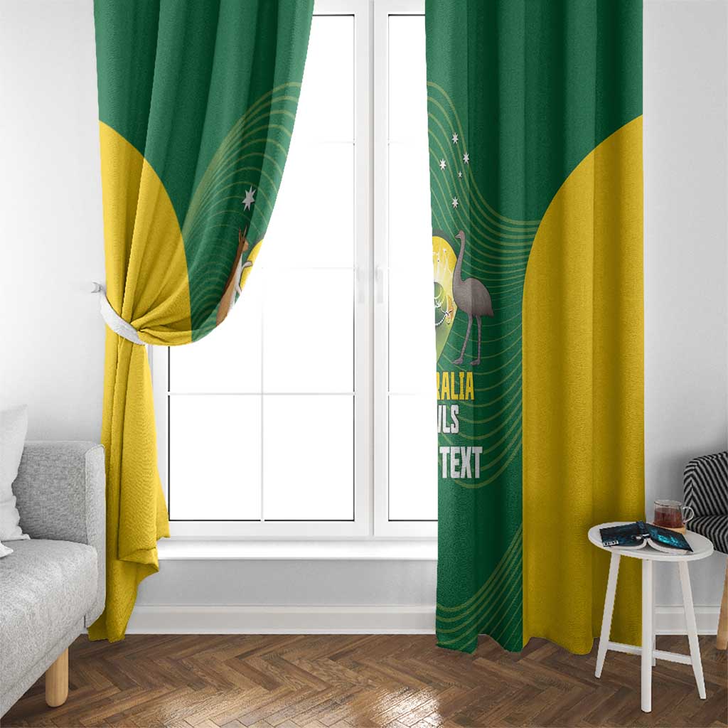 Custom Bowls Australia Window Curtain National Color Curve Sporty - Aussie Hoodie