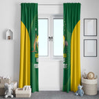 Custom Bowls Australia Window Curtain National Color Curve Sporty - Aussie Hoodie
