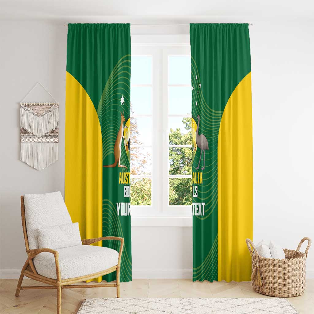 Custom Bowls Australia Window Curtain National Color Curve Sporty - Aussie Hoodie